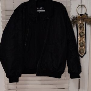 Vintage Trader Bay Black Men's Bomber Jacket Size 2XL